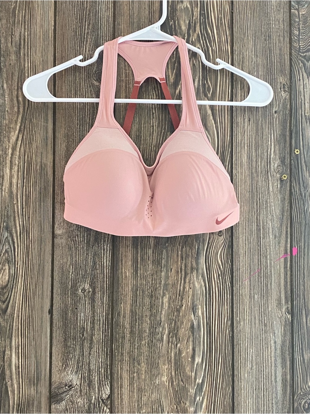 Nike Pink Racerback High-Support Sports Bra
